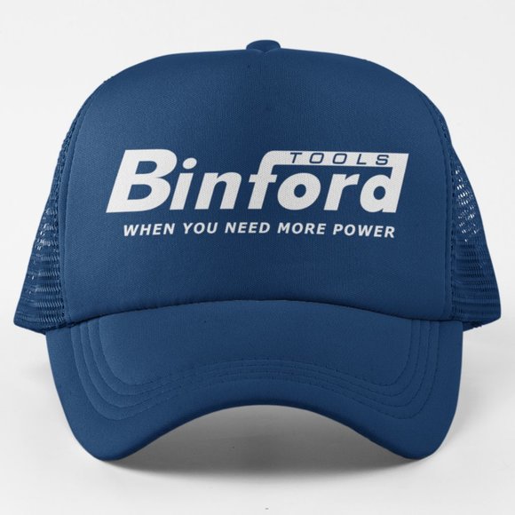 NEW Binford Tools Logo Foam Trucker Mesh Snapback Hat NAVY - Picture 1 of 3